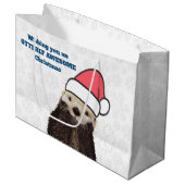 Grand Sac Cadeau Otter de Noël Loft Drôle Pun (Devant Angle)