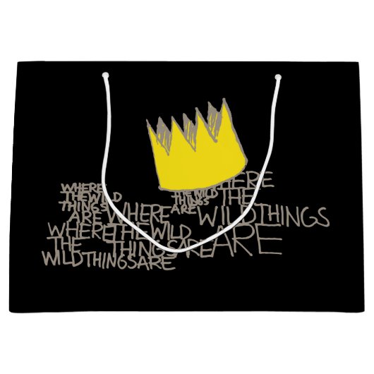 Grand Sac Cadeau Où sont les choses sauvages | Couronne (Devant)