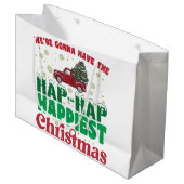 Grand Sac Cadeau Où Vont Avoir Le Hap Hap Happy Plus Joyeux Noël (Devant Angle)
