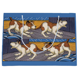 Grand Sac Cadeau OUI ! chien mordant