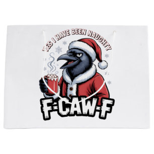 Grand Sac Cadeau Oui, j'ai été vilain F-Caw-F drôle de Noël