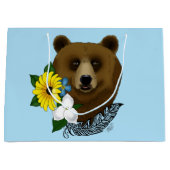 Grand Sac Cadeau Ours brun (Devant)