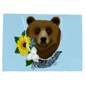 Grand Sac Cadeau Ours brun (Dos)