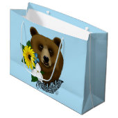 Grand Sac Cadeau Ours brun (Devant Angle)