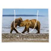 Grand Sac Cadeau Ours brun côtier (Devant)