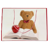 Grand Sac Cadeau Ours de nounours instruit (Devant)