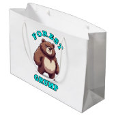Grand Sac Cadeau Ours Drôle (Dos Angle)
