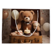 Grand Sac Cadeau Ours en peluche d'anniversaire (Dos)