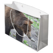 Grand Sac Cadeau Ours gris (Dos Angle)