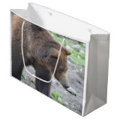 Grand Sac Cadeau Ours gris (Devant Angle)