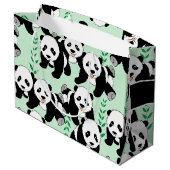 Grand Sac Cadeau Ours panda graphiques pour personnaliser (Dos Angle)
