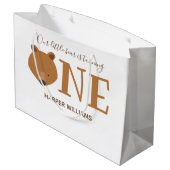 Grand Sac Cadeau Ours Turner un animal mignon premier anniversaire (Dos Angle)