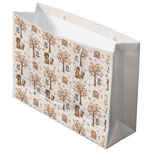 Grand Sac Cadeau Oursons de la forêt Bébé Écureuils Raton laveur Ba
