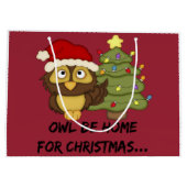 Grand Sac Cadeau OwlBeHome4Christmas (Dos)