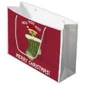 Grand Sac Cadeau OwlBeHome4Christmas (Devant Angle)