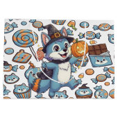 Grand Sac Cadeau Pack Loup mignon Halloween (Dos)