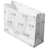 Grand Sac Cadeau Packaging d'entreprise personnalisé avec monogramm (Devant Angle)
