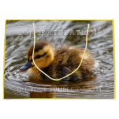 Grand Sac Cadeau Pagaies de caniche dans l'étang local (Devant)