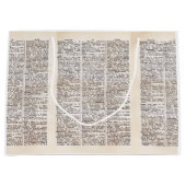 Grand Sac Cadeau Page du dictionnaire Book Lover's Dictionary Bag (Devant)