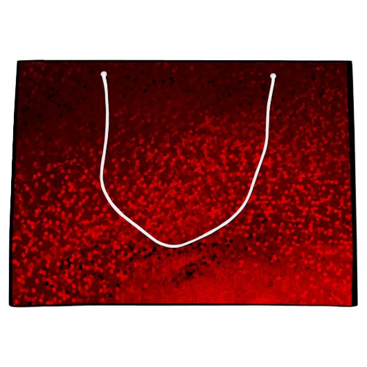 Grand Sac Cadeau Paillete rouge (Devant)