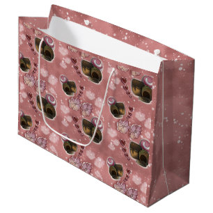 Grand Sac Cadeau Paillettes de truffe