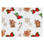 Grand Sac Cadeau pain d'épices de Noël (Dos)