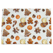 Grand Sac Cadeau Pain d'épices Parfum de Noël (Devant)