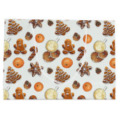 Grand Sac Cadeau Pain d'épices Parfum de Noël (Dos)