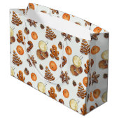 Grand Sac Cadeau Pain d'épices Parfum de Noël (Dos Angle)