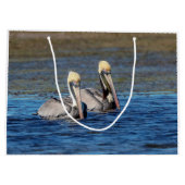 Grand Sac Cadeau Paire de pélicans (Dos)