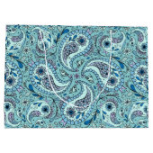 Grand Sac Cadeau Paisley en bleu bébé (Dos)