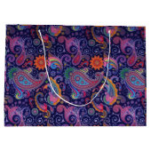 Grand Sac Cadeau Paisley violet rose (Dos)