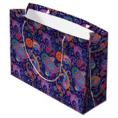 Grand Sac Cadeau Paisley violet rose (Dos Angle)