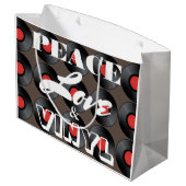 Grand Sac Cadeau Paix, amour et vinyle (Dos Angle)