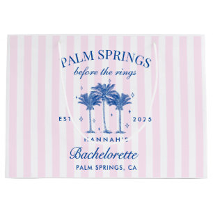 Grand Sac Cadeau Palm Springs Avant Les Bagues Bleu Enterrement de 