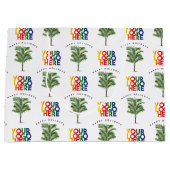Grand Sac Cadeau Palm Tree Business Logo Carte de Noël (Devant)