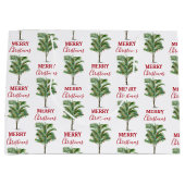 Grand Sac Cadeau Palmier Tropical Noël Arbre de Noël (Devant)