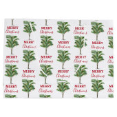 Grand Sac Cadeau Palmier Tropical Noël Arbre de Noël (Dos)