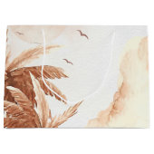 Grand Sac Cadeau Palmier Tropical Rustique (Devant)