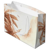 Grand Sac Cadeau Palmier Tropical Rustique (Dos Angle)