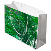 Grand Sac Cadeau Palmier vert plante pastel feuille (Dos Angle)