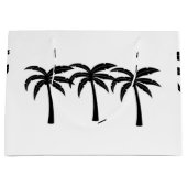 Grand Sac Cadeau Palmiers tropicaux (Devant)