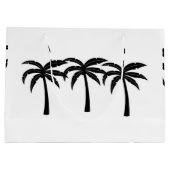 Grand Sac Cadeau Palmiers tropicaux (Dos)