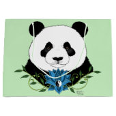 Grand Sac Cadeau Panda Bear Lotus (Devant)
