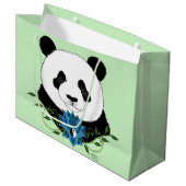Grand Sac Cadeau Panda Bear Lotus (Devant Angle)