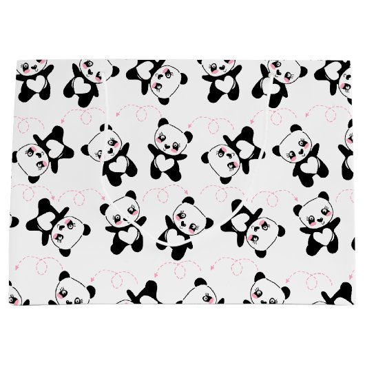 Grand Sac Cadeau Panda dansant (Devant)