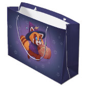 Grand Sac Cadeau Panda espace Halloween (Dos Angle)