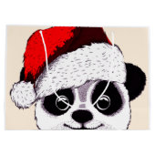 Grand Sac Cadeau panda mignon et drôle à Noël (Dos)