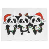 Grand Sac Cadeau Panda Noël Animaux mignons Pandas Larg (Devant)