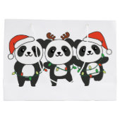 Grand Sac Cadeau Panda Noël Animaux mignons Pandas Larg (Dos)